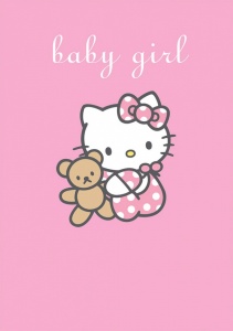 Hello Kitty Baby Girl - Greeting Card